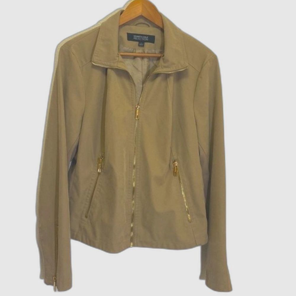 Kenneth Cole - Vintage Faux Suede zip-up Jacket - size L
